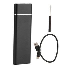 SSD Enclosure M.2 PCIE NVMe SATA Dual Protocol SSD Enclosure Type C High Speed Transfer Aluminum Alloy Mobile SSD Case Black