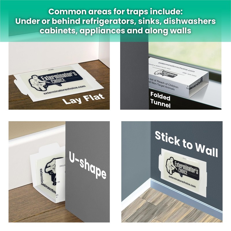 Exterminators Choice Large White Sticky Glue Boards for Insects -