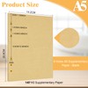 Vicloon A5 Refill Paper Kraft Paper Blank, 140 Sheets Paper