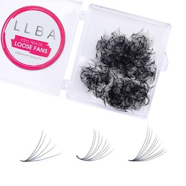 LLBA Promade Fans | Handmade Volume Eyelashes | Multi Selections From 3D To 16D | C CC D DD L M Curl | Thickness 0.03~0.1 mm | 8-20mm Length | Long Lasting | Easy Application