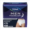 TENA Overnight Extra Coverage Incontinence Underwear for Men, Masculine Style