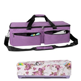 YELAIYEHAO Carrying Bag Compatible with Cricut Explore Air and Maker, Waterproof Tote Bag Compatible with Cricut Explore Air and Supplies (Purple, 2 Pieces)