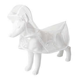 BlissBud Dog's Transparent Raincoat for Small and Medium Pets Rain Jacket with Harness Hole Puppy Waterproof Coat,Transparent,Small