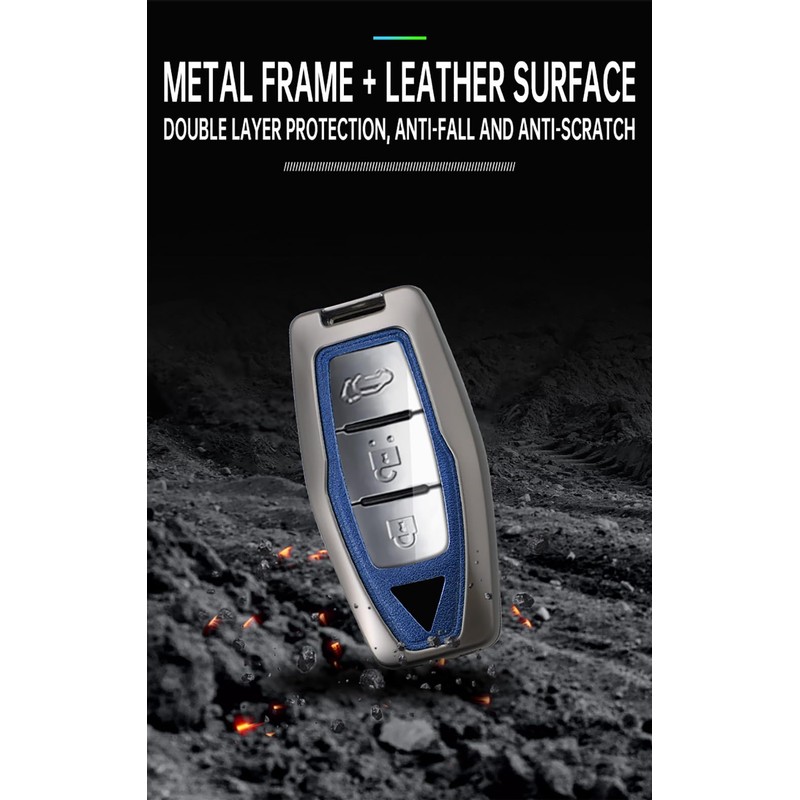 SANRILY Key Cover fit for Mitsubishi 2024 Key, Black-brown, 2/3/4