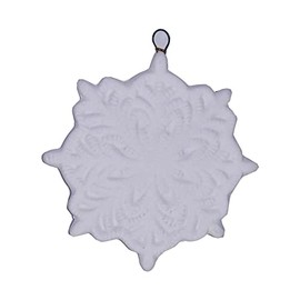 Save Dollar Stores Christmas Decoration Ceramic White Snowflake, Size 3.07 inch, 1 pc