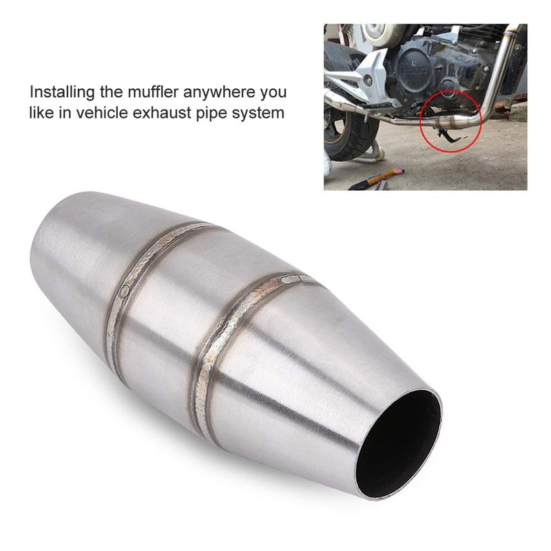 Keenso Escape para Moto, Silenciador de Tubo de Escape Universal