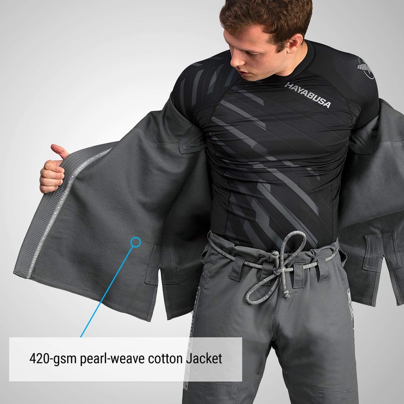 Hayabusa Lightweight Jiu Jitsu Gi - Grey, A1