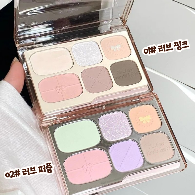 DEEPSUN 러블리 올인원 팔레트 멀티 아이섀도우&amp; 하이라이터 &amp; 블러셔, 01#