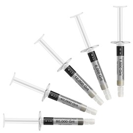 Tryuunion Diamond Polishing Compound, 5 Piece Lapping Paste 1500 to 80000 Grit, Lapping Compound Kit for Jewelry, Metal, Ring, Gemstone, Glass, Coin, 0.25 to 14 Micron, 5 Gram