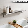 36" x 12" Folding Concession Shelf – Stainless Steel Drop