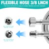 DAJASD 4 PCS Flexschlauch 3/8 Zoll,Panzerschlauch,Wasserhahn Schlauch VerläNgerung(20cm/10cm) mit Überwurf