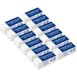 Staedtler 526 53 ABK3D Mars Plastic Rubber Mini Phthalate-Free and Latex-Free - Pack of 3 on Blister Card (3), White