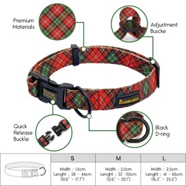 Bark Avenue Dog Collar Leash Set - Premium Collar and Leash Combo with Stylish Bow & Poop Bag Holder - Ideal for Small, Medium & Large Dogs (M/S/L) (Large)