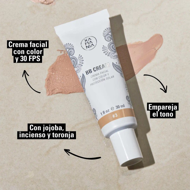 Xamania Bb Cream 3 En 1: Maquillaje Natural Con Fps