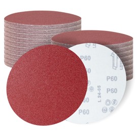 SenmaiTools Pack of 30 Sanding Discs 180 mm Velcro, Grit 60 Eccentric Sandpaper Sanding Sheets Set, Sanding Sheets Non-Porous Holes for Wood Metal
