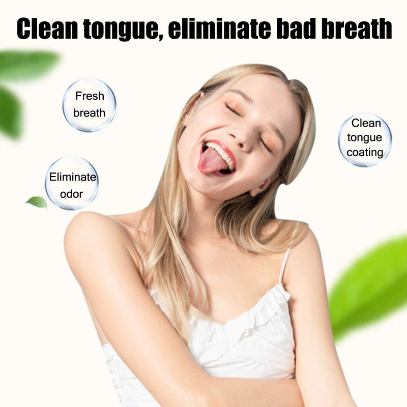 Tongue Brush, Tongue Scraper, Tongue Cleaner Helps Fight Bad Breath,