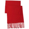 Atano Mens Fine Soft Scarf with Tassel Ends Red