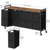 HOOBRO Laundry Sorter 5 Sections, Laundry Hamper with Wheels, 5