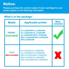 LCL TN229 TN229XL Yellow Toner Cartridge Compatible with Brother TN229XLY TN 229 229XL TN-229XL TN-229 Toner for MFC-L3780CDW HL-L3280CDW HL-L3220CDW MFC-L3720CDW L3295CDW L3300CDW L8245CDW Printer