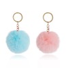 XBFOCNH Pack of 2 Pompoms Key Chain, Fluffy Pompoms Bag