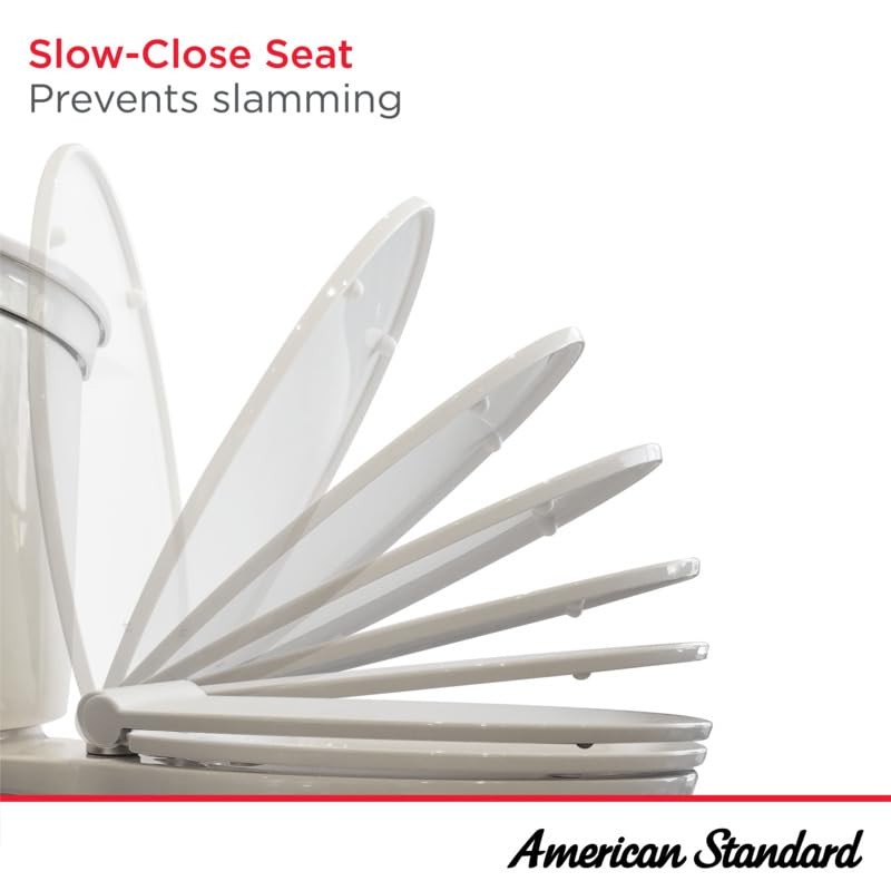 American Standard 5257A65MT.020 Cardiff Slow-Close Elongated Front Toilet Seat, White