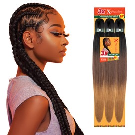 Sensationnel Braids XPRESSION 3X Pre-Stretched Braid 58" (3TPURPLE/PINK/LPINK)