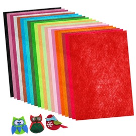 jojofuny 20 Pcs Sheets DIY Felt Sheets Assorted Colors Nonwoven Fabric for Crafting Sewing Projects Safe and Smooth Material for Adults Craft Supplies