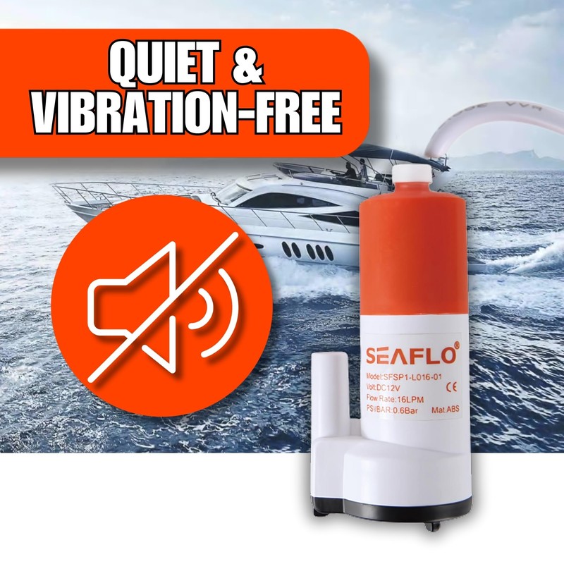 SEAFLO 12V 4.22 GPM (16 LPM) Low Voltage Submersible Galley