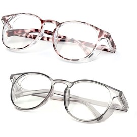 Kelens Safety Glasses, Anti-Fog Safety Glasses, Anti-Blue Light, Wind and Sand Work Safety Glasses, Clear Protective Glasses with Anti-Scratch UV400 Protective Lens (Grey + Leopard)