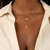 Dochais Layered Gold Necklaces for Women Trendy Dainty Cross Choker