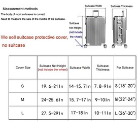 Travelling Luggage Cover Washable Suitcase Protector Anti-scratch Suitcase cover Colorful Luggage suitcase protective cover Fits 18-30 Inch (S (18"-22" Cover), 02)