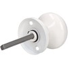 KOTARBAU® White Rotating Door Knob. Ideal Equipment for Garage Side