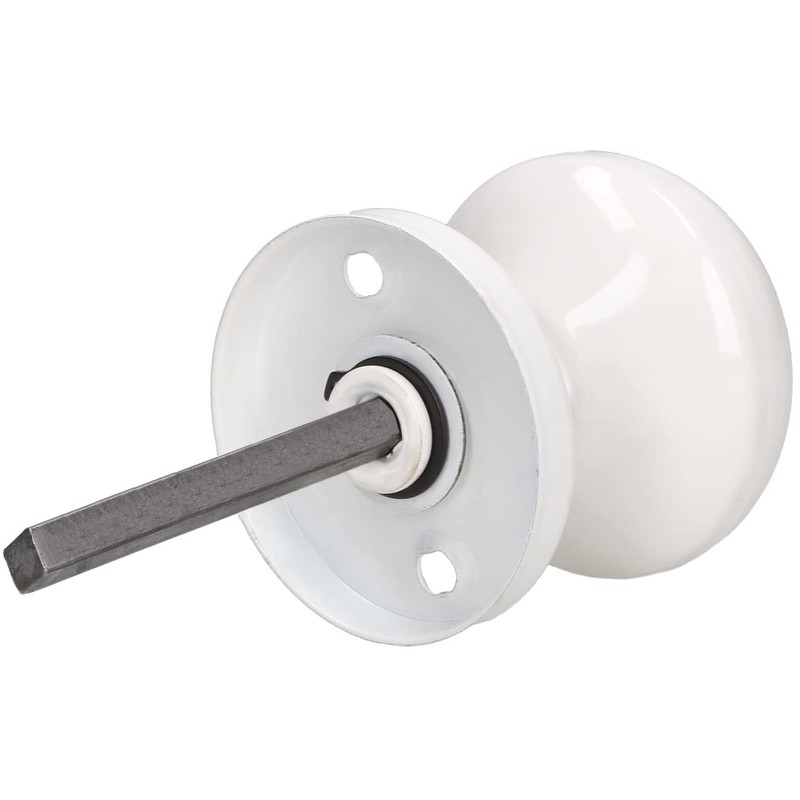 KOTARBAU® White Rotating Door Knob. Ideal Equipment for Garage Side