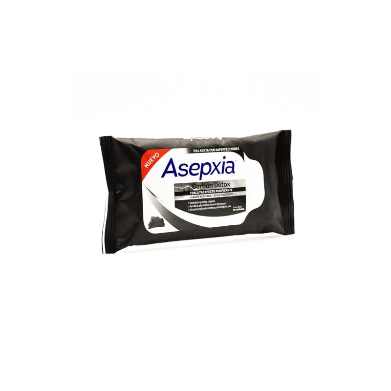 ASEPXIA - Carbn Detox Toallitas. Efecto purificante, limpia profundamente, elimina