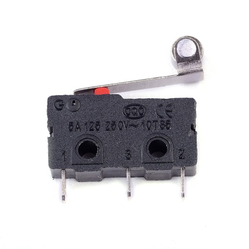 Cylewet 20Pcs Momentary Hinge Metal Roller Lever Micro Switch AC