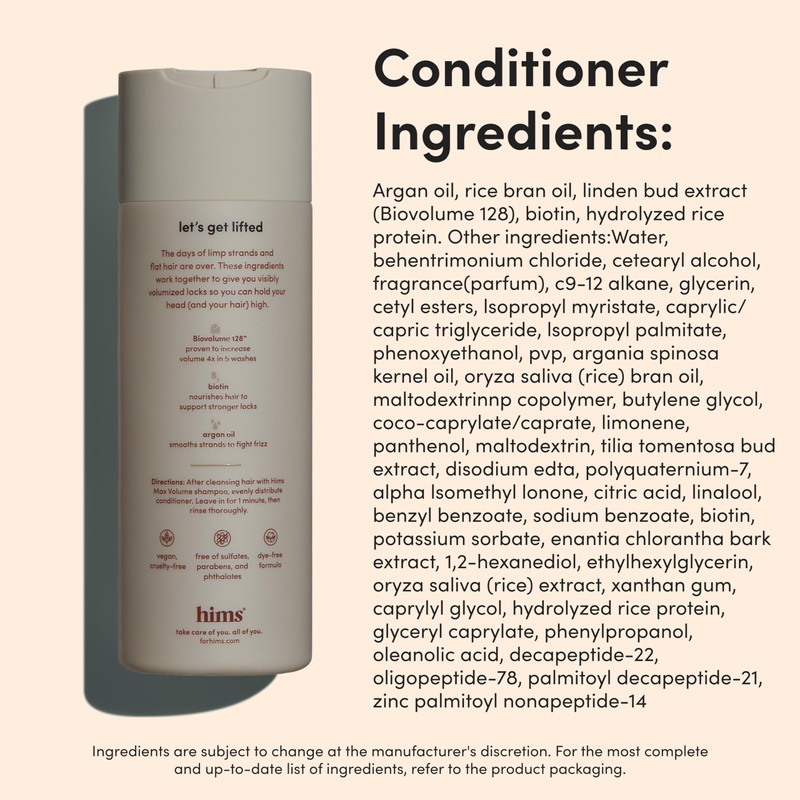 hims Max Volume Men's Shampoo & Conditioner Set - Volumizing