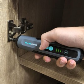 BlueMars Electric Rechargeable Screwdriver Set 3.6V 2AH Cordless Mini Small Battery Power Screwdriver with 27-Piece Bit, Dual Led Working Light,Storage Box, Type C Cable,Adjustable Torque (Max 5N.M)