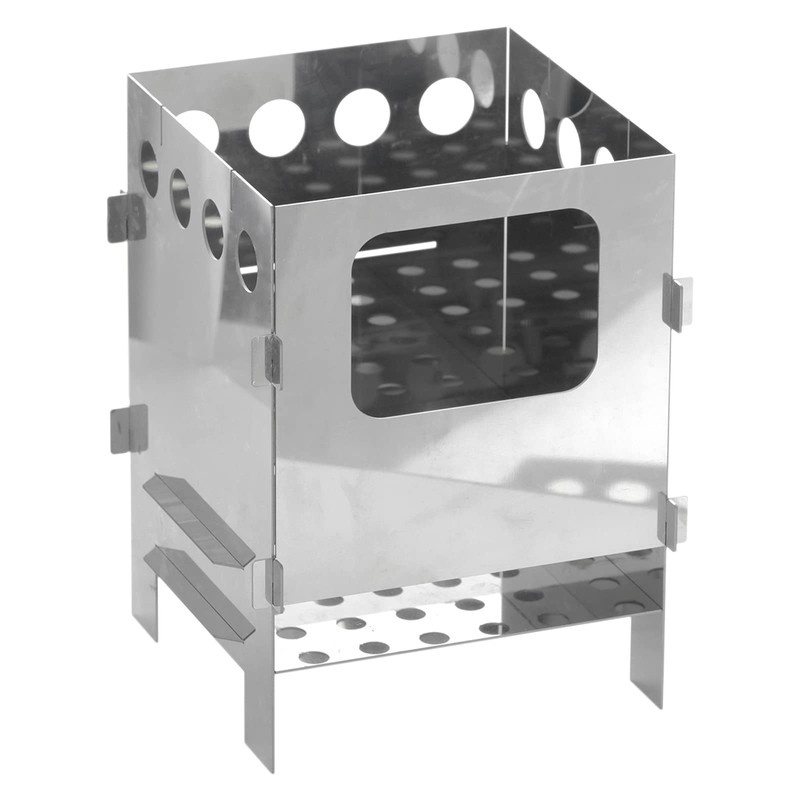 4BIG.fun Hobo Stove Camping Stove Wood Stove Stainless Steel Foldable