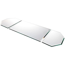 Plymor 36" x 12" Runner Set, 5mm Thick Beveled Glass Mirror, Pack of 2