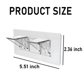 8PCS Adhesive Shelf Brackets Large Size Punch Free Shelf Support Peg Strong Load-Bearing Shelf Pegs Double Row Thickened Plastic Shelf Bracket for Bookcase Cabinets Shoe Rack