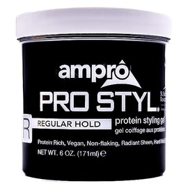 Ampro Pro Styl Gel - Protege y Fortalece tus Hebras - Fórmula Vegana sin Residuos - Sujeción Flexible y Tacto Agradable - Regular - 172 g