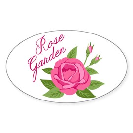 CafePress Rose Garden Sticker Oval Car Bumper Sticker