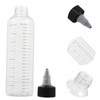 Baluue 12Pcs Transparent Squeeze Dispensing Bottles with Pointed Caps Liquid