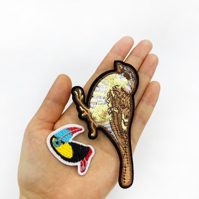 15 Pcs Birds Embroidered Patches for Clothing Hummingbird Iron On
