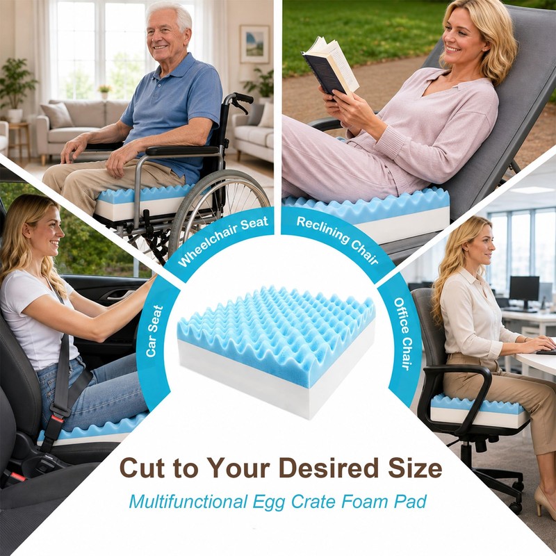 Egg Shaped Foam Pressure Relief Mattress for Bed Sore, Wedge