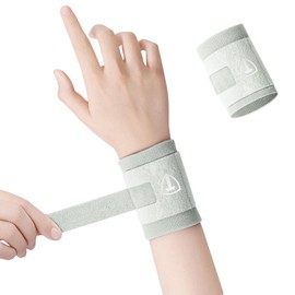 TFCC 手首 サポーター 【二重加圧/柔らかくて快適】 腱鞘 関節 固定 圧力調節 手首 サポーター 薄手 通気性 吸汗速乾 怪我防止 手首用サポーター 超薄型 スポーツ 家事 育児 パソコン/スマホ操作 男女兼用 (1, グレー)