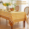 Midsummer Breeze Sunny Country Yellow Gingham Tablecloth Rectangle 60”x75”