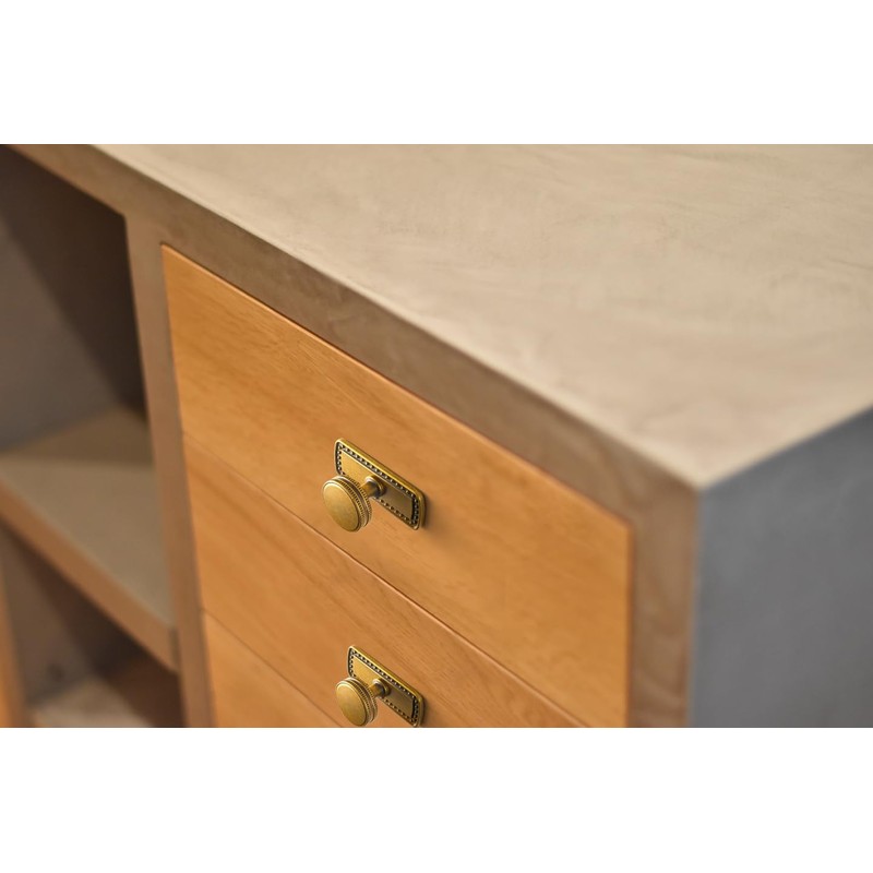 Goo-Ki Cabinet Knobs with Base Plate/Backplate Zinc Alloy Hardware for