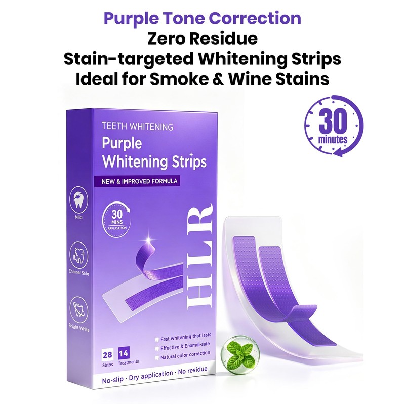 28 Strips | Purple Teeth Whitening Strips | Professional Teeth