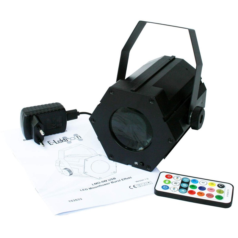 E-Lektron LMO-9W USB LED Moonflower DJ Party Disco R/G/B/W Light